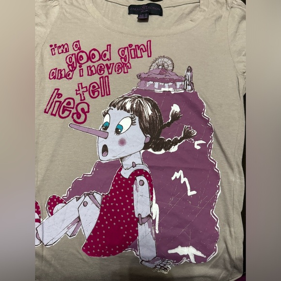 Zara Tops - Zara Pinnochio T-Shirt